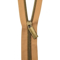 Zippers By The Yard Natural Tape Antique Gold  #5