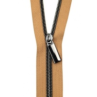 Zippers By The Yard Natural Tape Gunmetal  #5