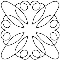 Quilt Stencil - Retro Block 1- 5in 