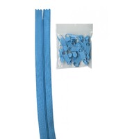 Zipper by the Yard - Byannie - PARROT BLUE