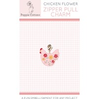Zipper Pull Charm - Chicken Flower