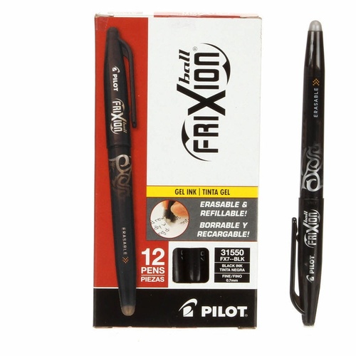 Frixion Pen Black Fine Point - .07 Heat erasable